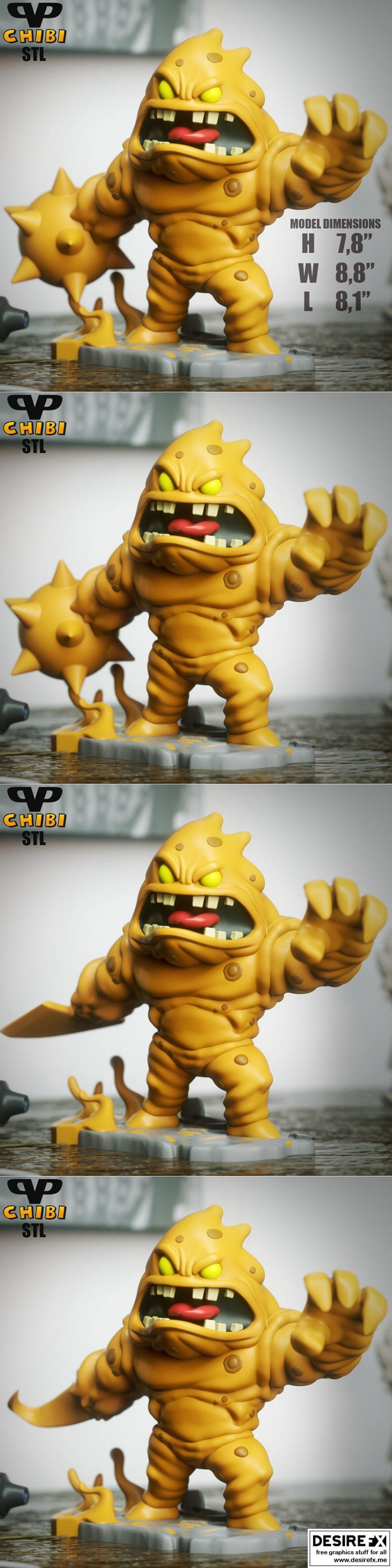 黏土人Chibi 3D打印模型|Clayface Chibi – 3D Print Model STL
