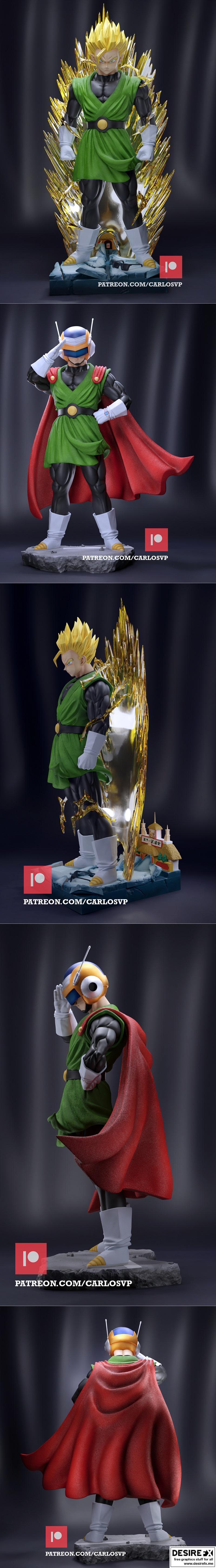 超人布罗利与格兰·赛亚曼 3D打印模型|Gohan SSJ 2 and Gran Saiyaman – CarlosVP – 3D Print Model STL