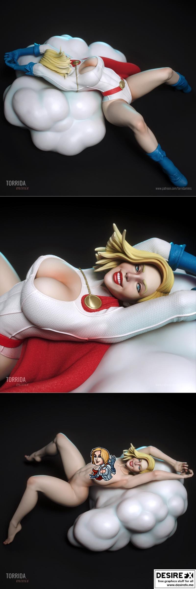 Torrida Minis - 动漫角色Power Girl 3D打印模型|Torrida Minis – Power Girl – 3D Print Model STL