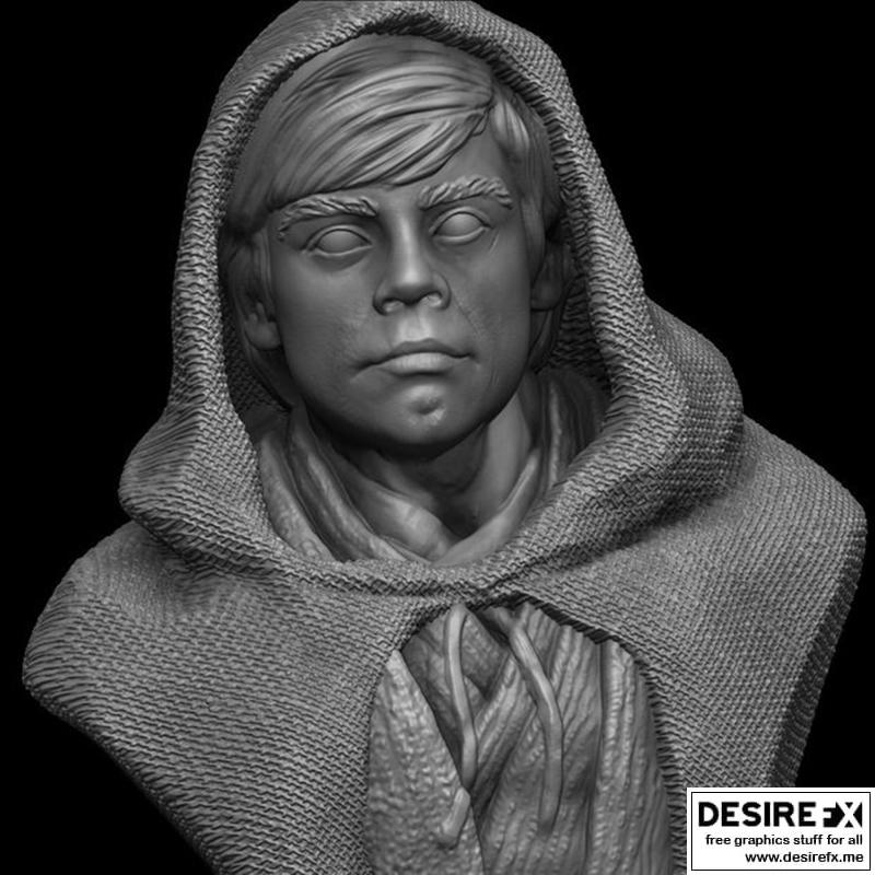卢克·天行者3D打印模型|Luke Skywalker Bust – 3D Print Model STL