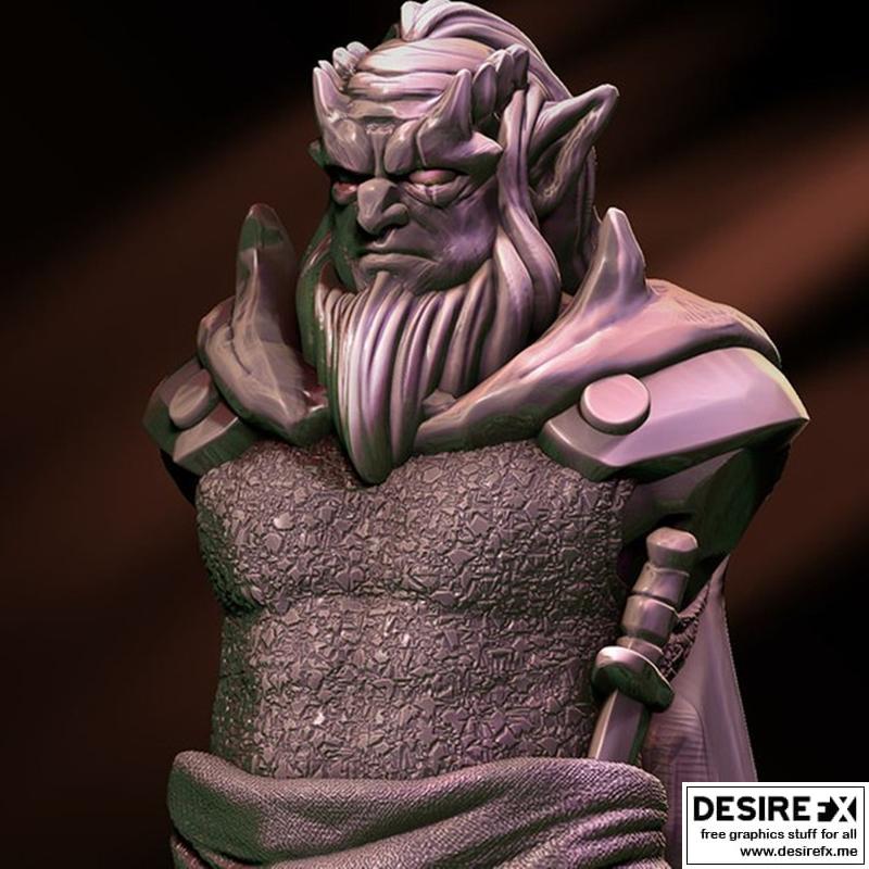 哈德森雕像3D打印模型|Hudson from Gargoyles Bust – 3D Print Model STL