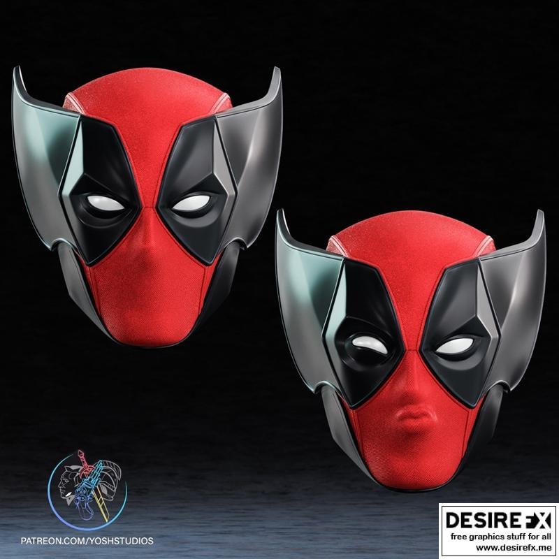 万磁王 戴头罩 3D打印模型|Wolverine Deadpool Mask – 3D Print Model STL