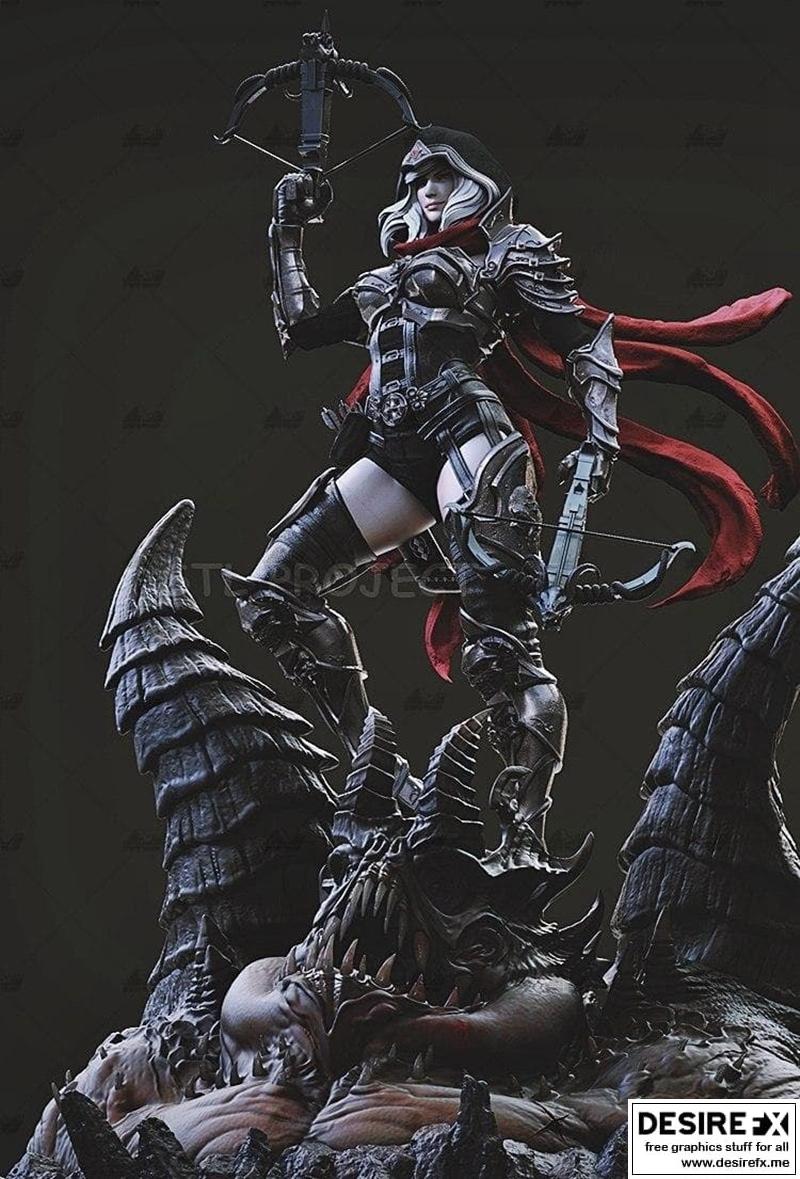 恶魔猎人 - 3D打印模型|Demon Hunter – 3D Print Model STL