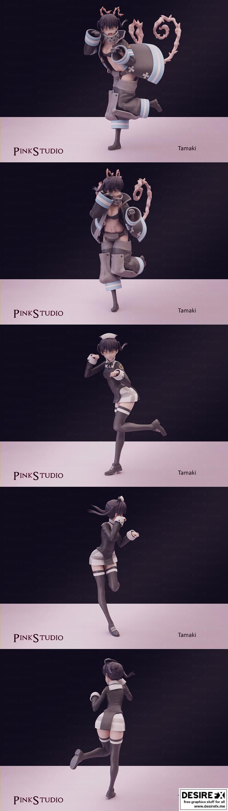 Pink Studio - Tamaki Kotatsu - 火影忍者 3D打印模型|Pink Studio – Tamaki Kotatsu – Fire Force – 3D Print Model STL