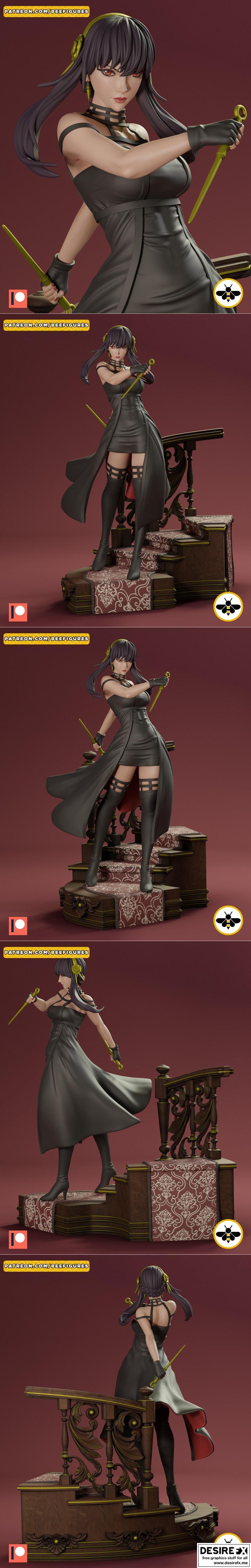 Bee Figures - Yor Forger - 《间谍家族》3D打印模型|Bee Figures – Yor Forger – Spy X Family – 3D Print Model STL