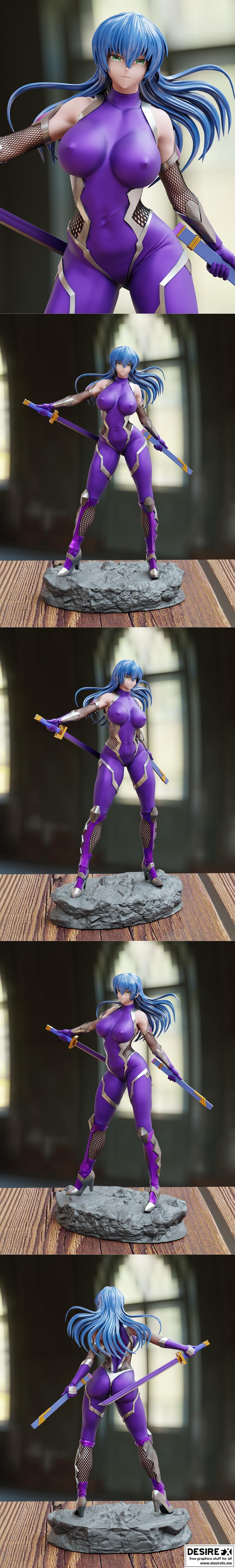 BrunoArt3D - Igawa Asagi - 3D打印动漫角色模型|BrunoArt3D – Igawa Asagi – 3D Print Model STL