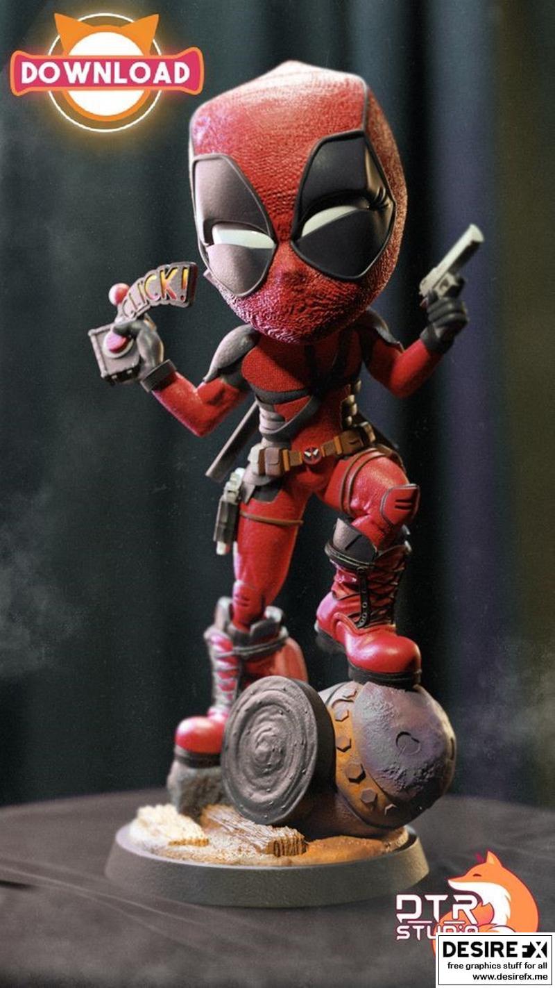 DTR工作室-死侍-3D打印模型|DTR Studio – Deadpool – 3D Print Model STL
