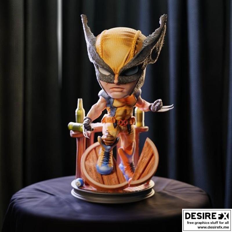 DTR工作室 - 火影忍者 - 火狐（3D打印模型）|DTR Studio – Wolverine – 3D Print Model STL