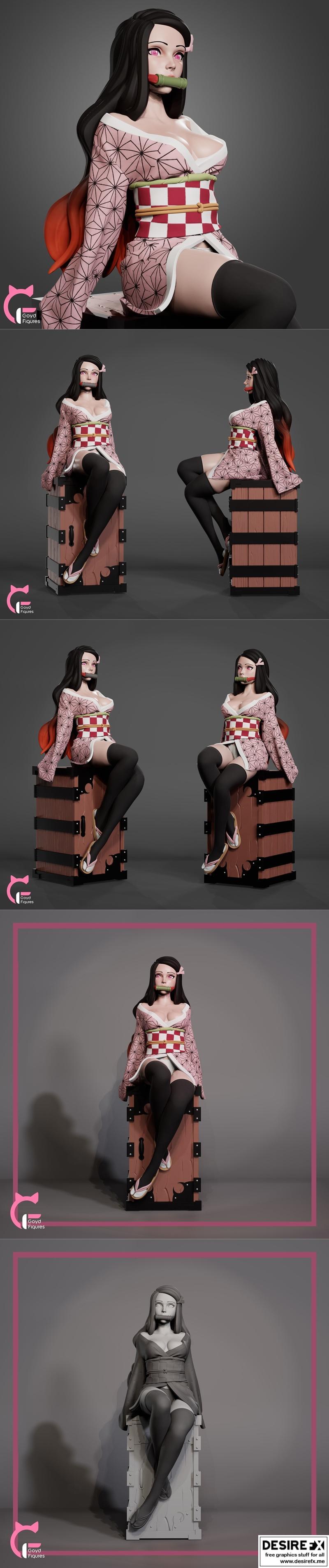 《火之神殿3D打印模型：涅古佐》|Nezuko – Kimetsu no Yaiba Fan-made – 3D Print Model STL