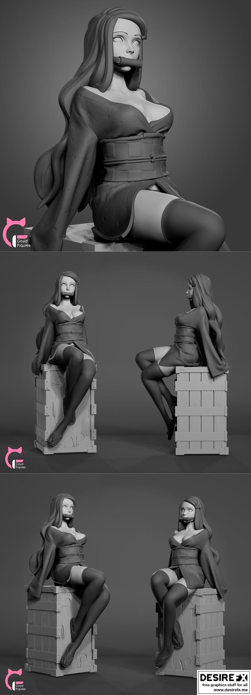 《火之神殿3D打印模型：涅古佐》|Nezuko – Kimetsu no Yaiba Fan-made – 3D Print Model STL