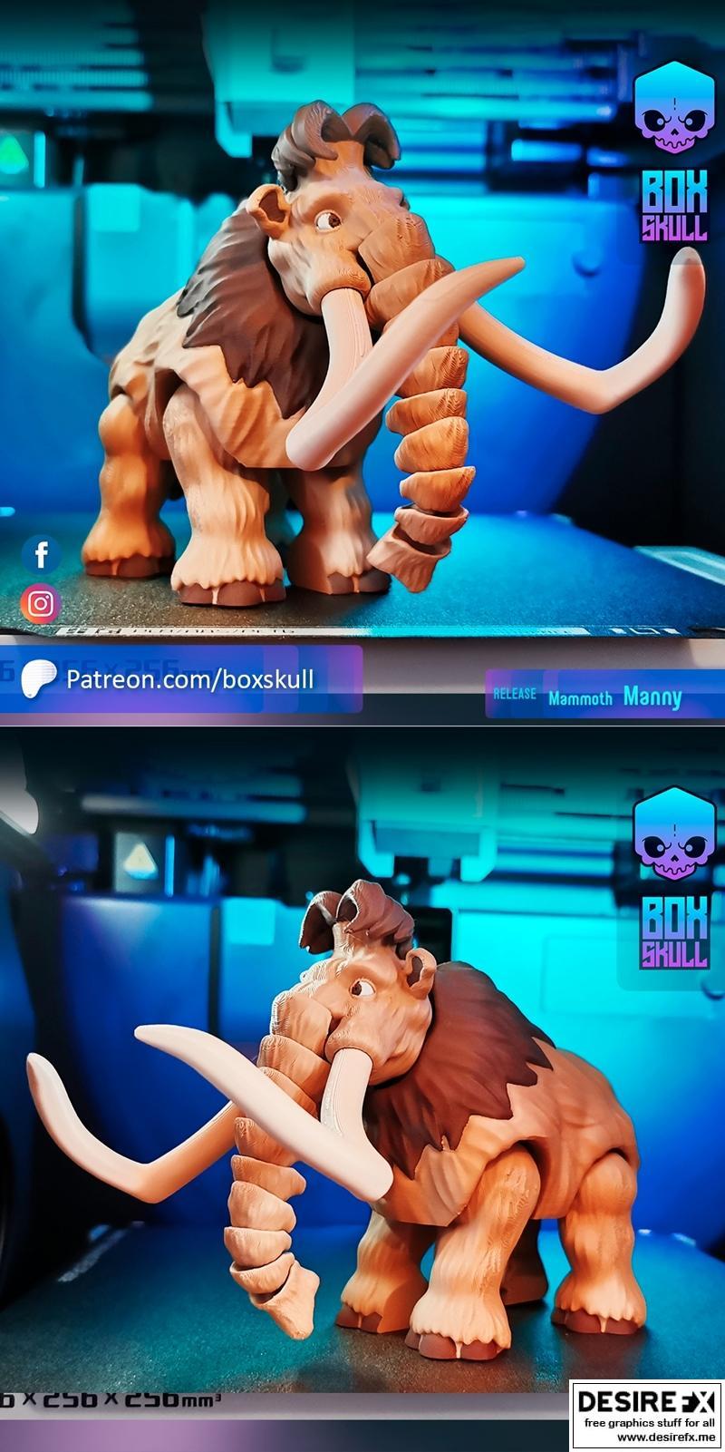 巨象曼尼 3D打印模型|Manny the Mammoth – 3D Print Model STL