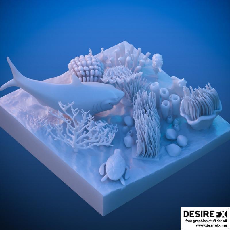 珊瑚礁 3D打印模型 STL|Coral Reef – 3D Print Model STL