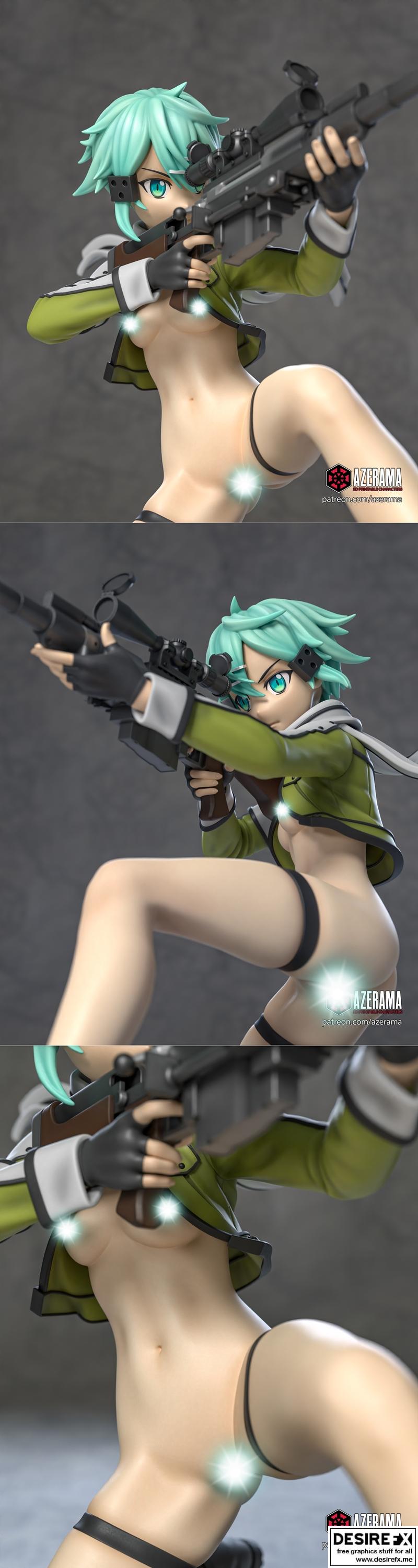 Azerama旗下3D打印模型：Sinon角色精品模型|Azerama – Sinon – 3D Print Model STL