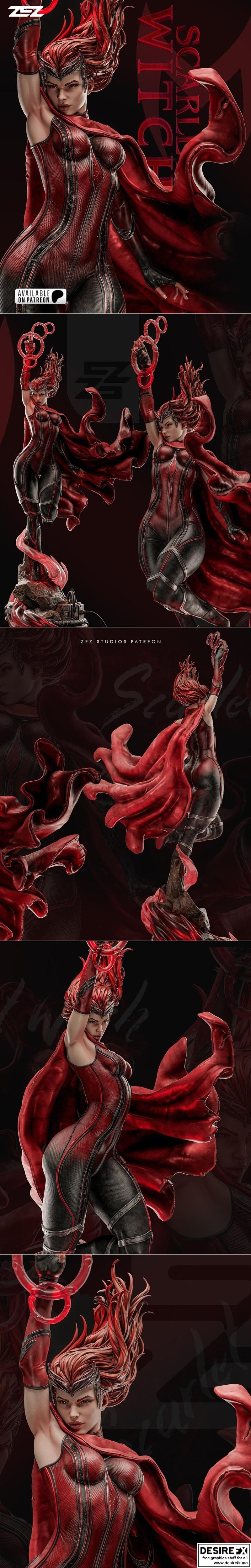 ZEZ工作室 3D打印模型 凯尔特巫女|ZEZ Studios – Scarlet Witch – 3D Print Model STL