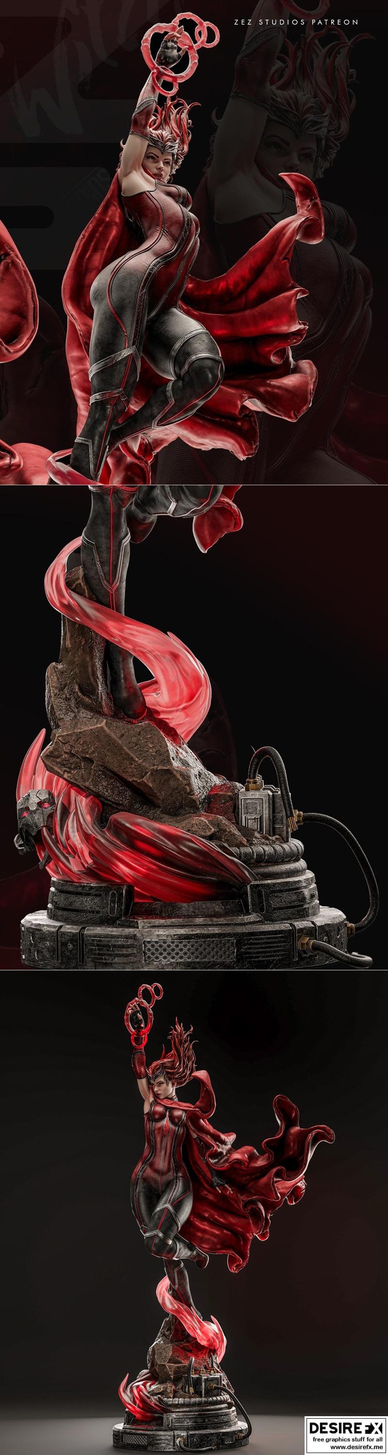 ZEZ工作室 3D打印模型 凯尔特巫女|ZEZ Studios – Scarlet Witch – 3D Print Model STL