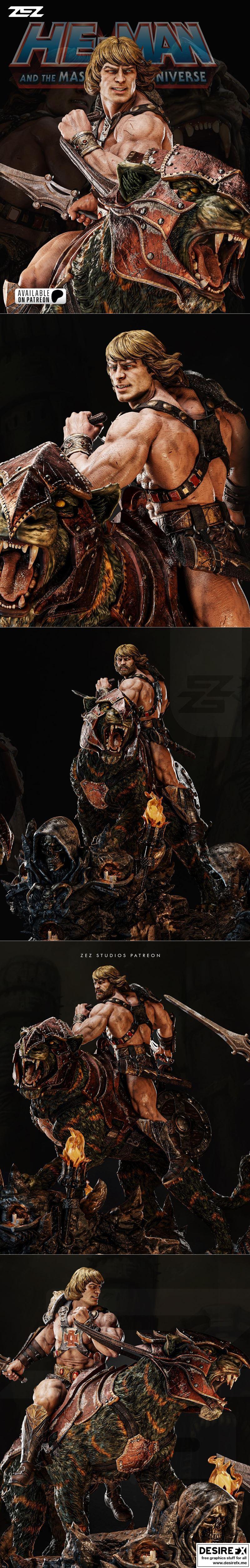 ZEZ工作室 He-Man 3D打印模型|ZEZ Studios – He-Man – 3D Print Model STL