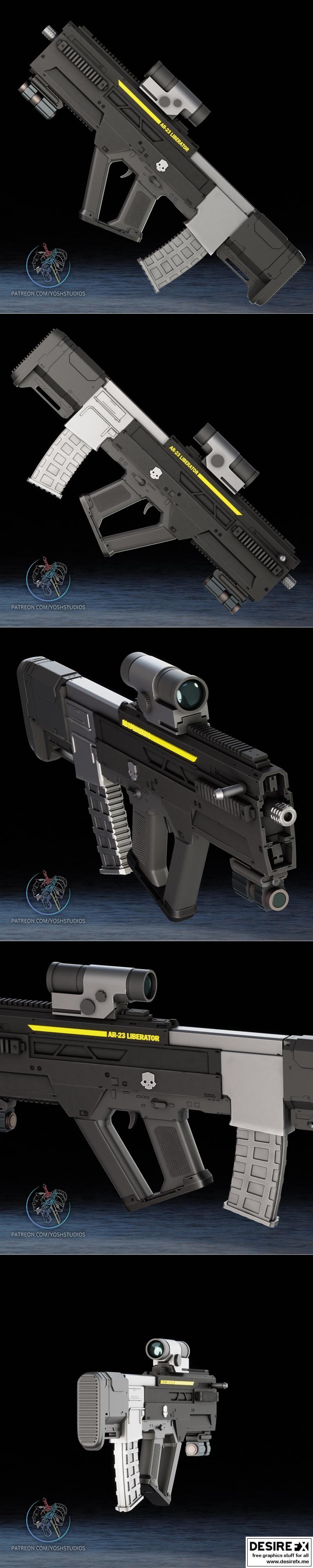 Helldiver AR-23枪械 3D打印模型|Helldiver AR-23 Gun – 3D Print Model STL