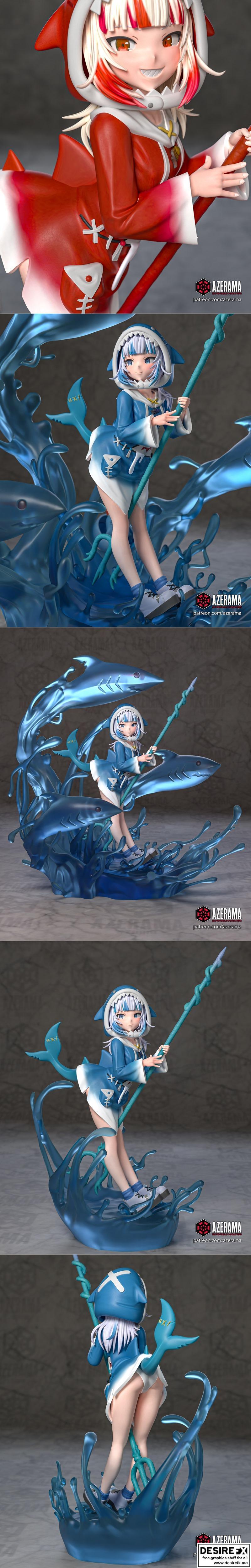 Azerama – Gawr Gura – 3D Print Model STL