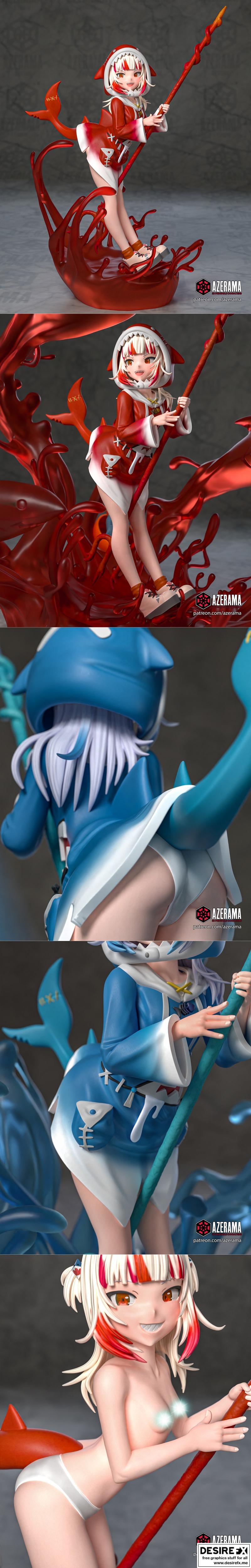 Azerama – Gawr Gura – 3D Print Model STL