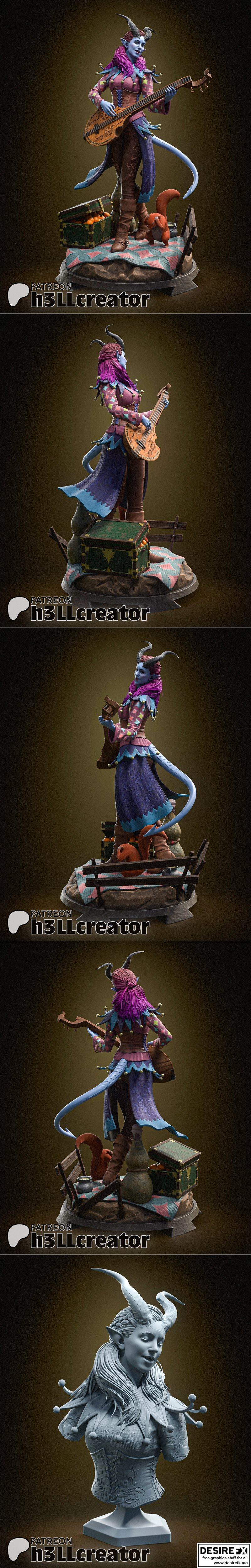 H3LL创作组 - 朱丽娅 - 3D打印模型|h3LL creator – Alfira – 3D Print Model STL