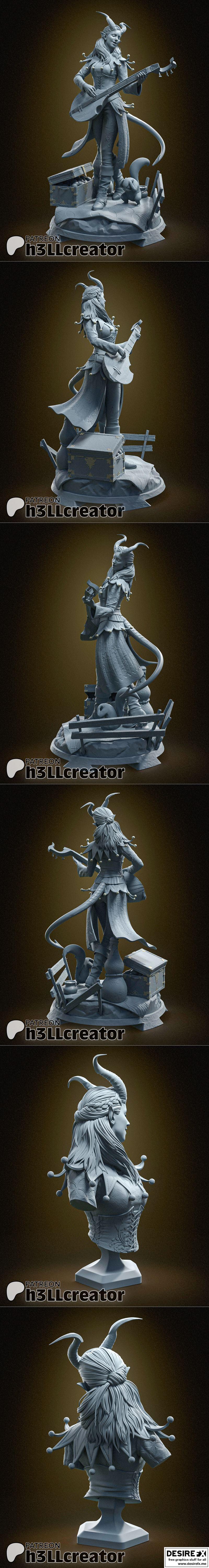 H3LL创作组 - 朱丽娅 - 3D打印模型|h3LL creator – Alfira – 3D Print Model STL