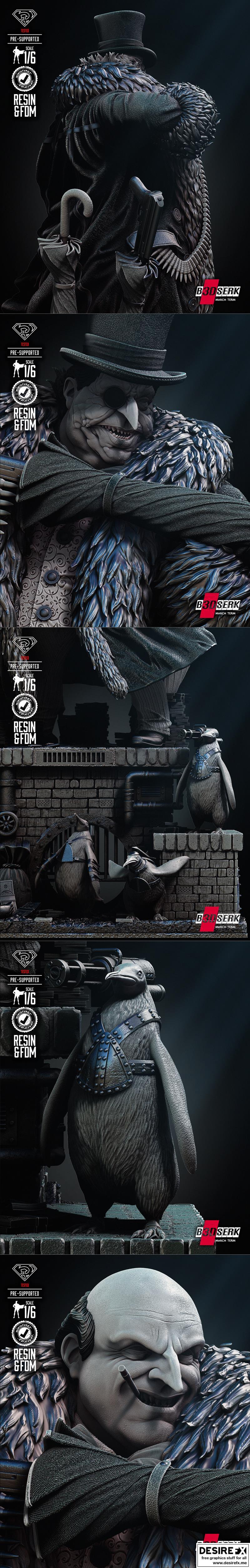 B3DSERK - 海豹雕塑 - 3D打印模型|B3DSERK – Penguin Sculpture – 3D Print Model STL