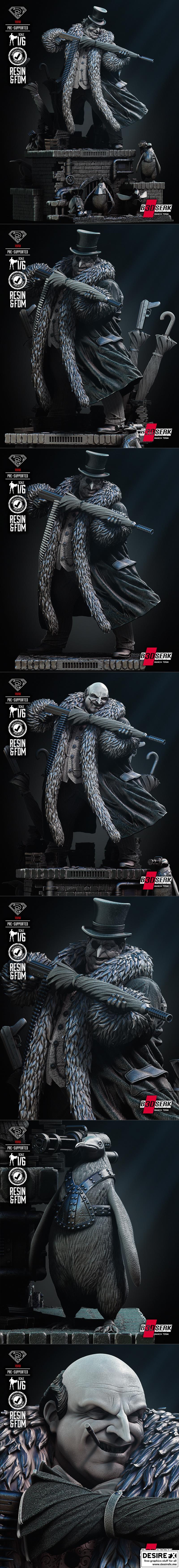 B3DSERK - 海豹雕塑 - 3D打印模型|B3DSERK – Penguin Sculpture – 3D Print Model STL