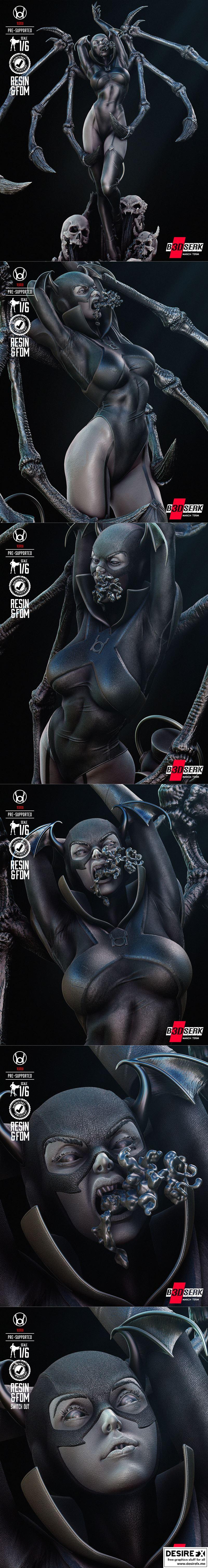 Bleez Scultpure 3D打印模型：动漫游戏角色立体雕塑STL文件|B3DSERK – Bleez Scultpure – 3D Print Model STL