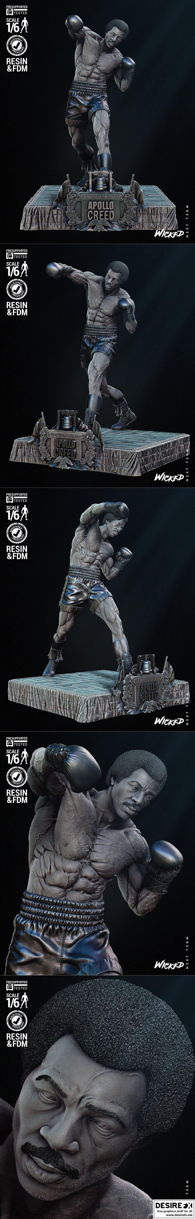 邪恶之神——阿波罗·克里德 3D打印模型|Wicked – Apollo Creed Sculpture – 3D Print Model STL
