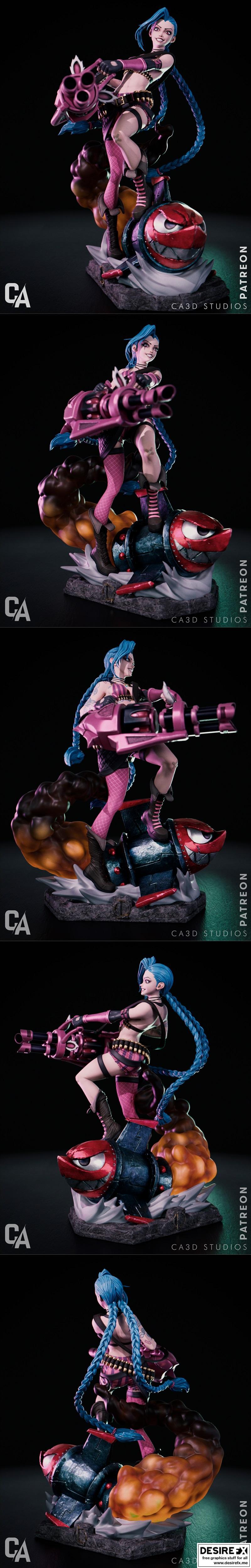 Ca 3D工作室 - Jinx - 3D打印模型|Ca 3d Studios – Jinx – 3D Print Model STL