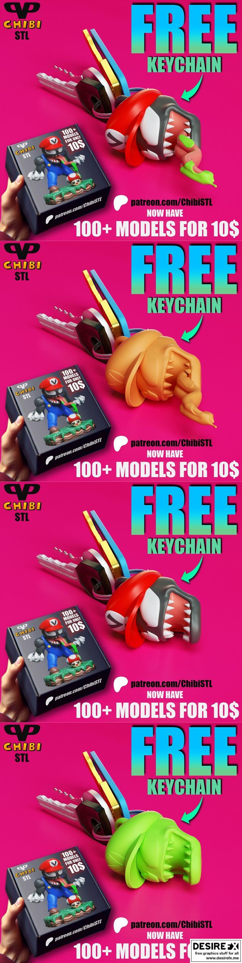 Venomario 3D打印钥匙扣模型|Venomario Keychain – 3D Print Model STL