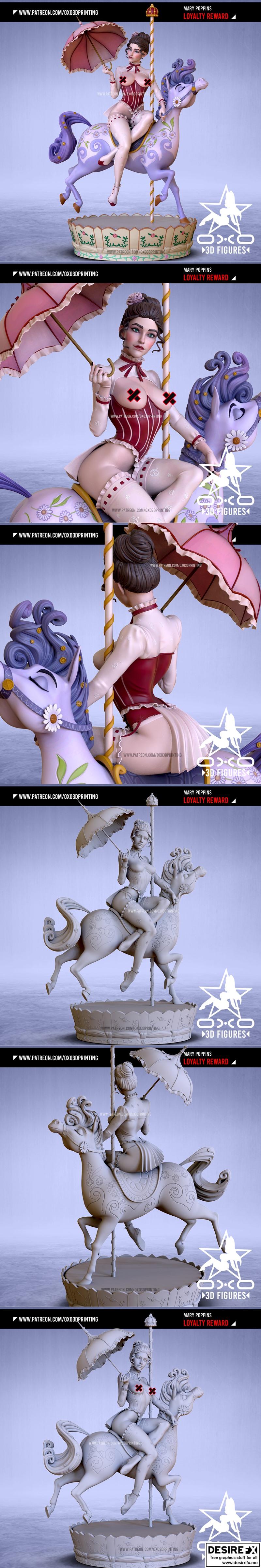 OXO3D - 奥德赛 - 玛丽·波平斯 3D打印模型|OXO3D – Mary Poppins – 3D Print Model STL