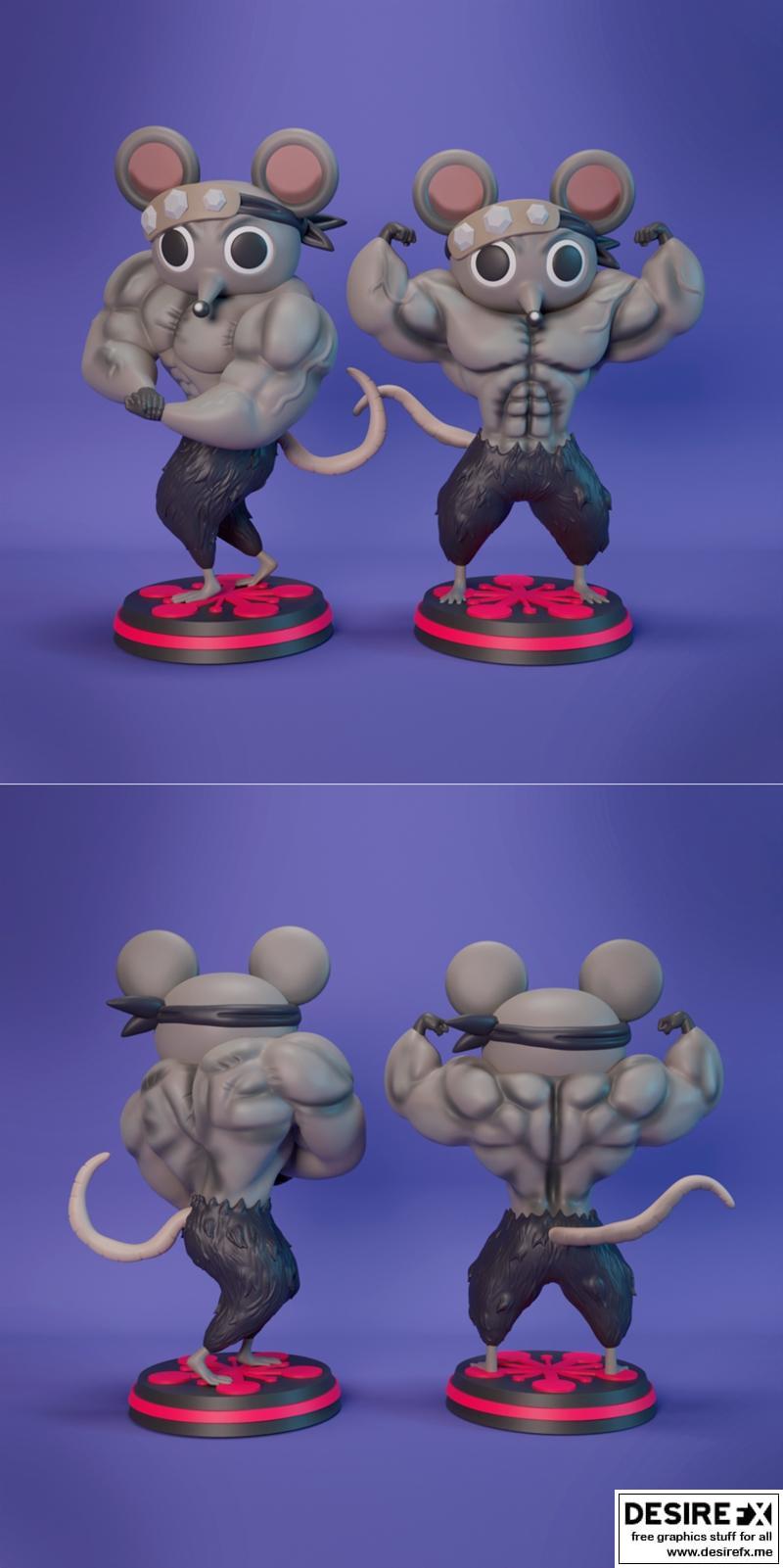 蓝雾喷雾 - 乌贼忍鼠 - 3D打印模型|Blue Spray – Uzui Ninja Mice – 3D Print Model STL