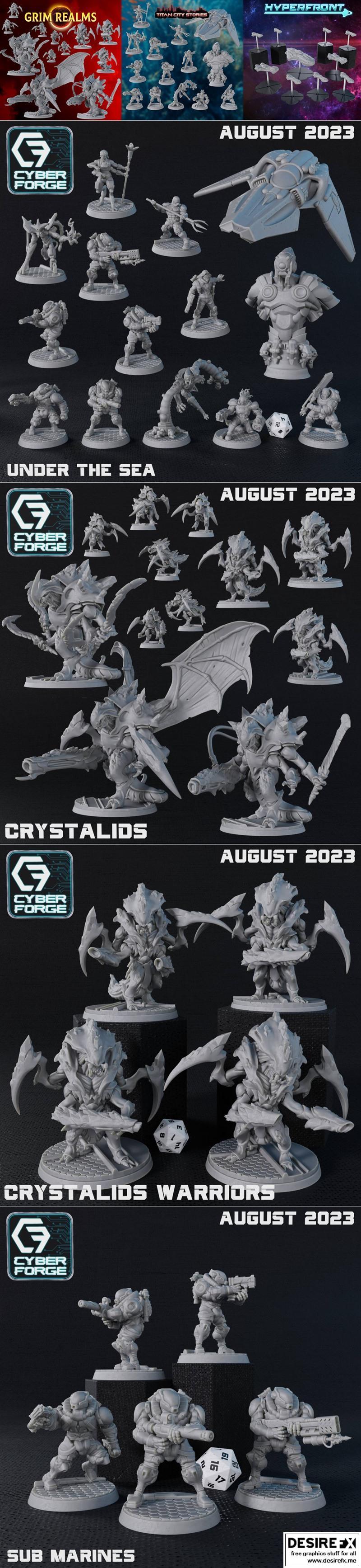 Cyber Forge — 海底深处 3D打印模型|Cyber Forge – Under the Sea August 2023 – 3D Print Model STL