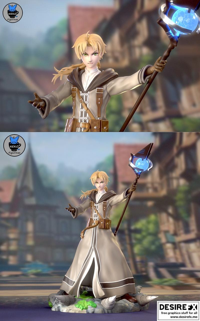 3D打印模型：Rudeus 可动人偶|Neko Figurines – Rudeus – 3D Print Model STL