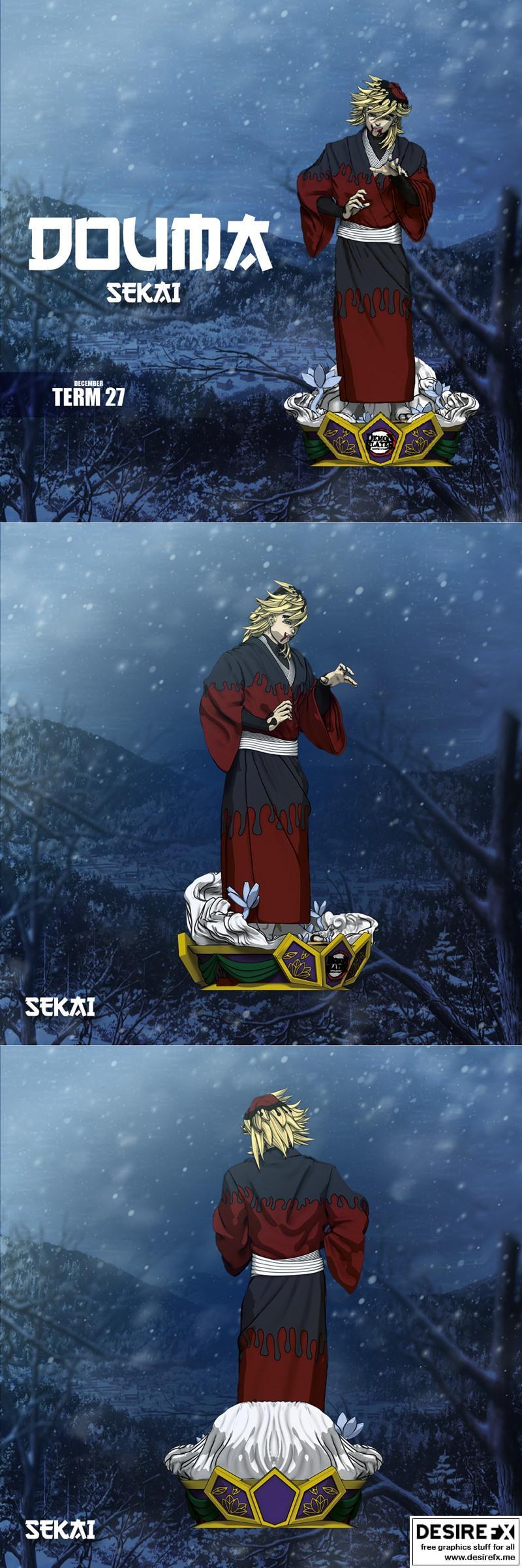 赛博世界·宅邸雕像及人像——3D打印模型 STL|Sekai – Doma Statue and Bust – 3D Print Model STL