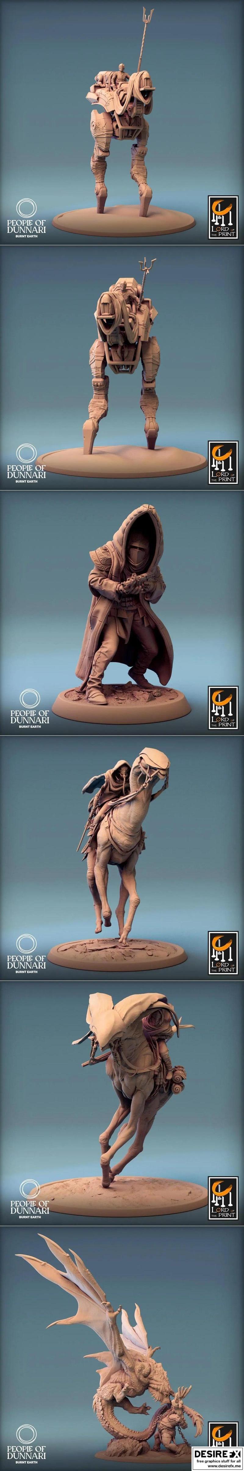 邓纳里之王——《3D打印模型》|Lord of the Print – People Of The Dunnari March 2024 – 3D Print Model STL