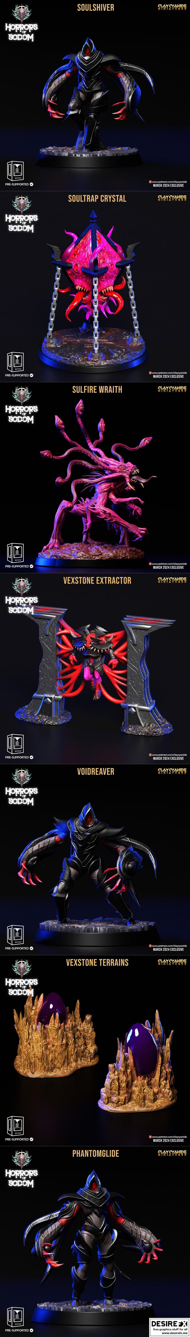 Clay Cyanide Miniatures – Horrors of Sodom March 2024 – 3D Print Model STL