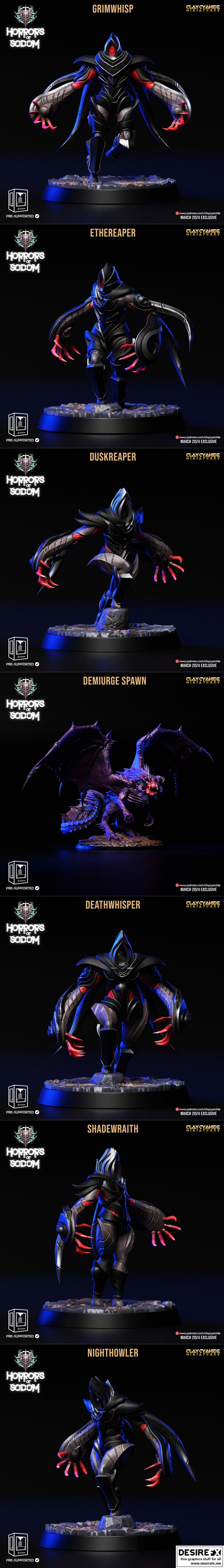 Clay Cyanide Miniatures – Horrors of Sodom March 2024 – 3D Print Model STL