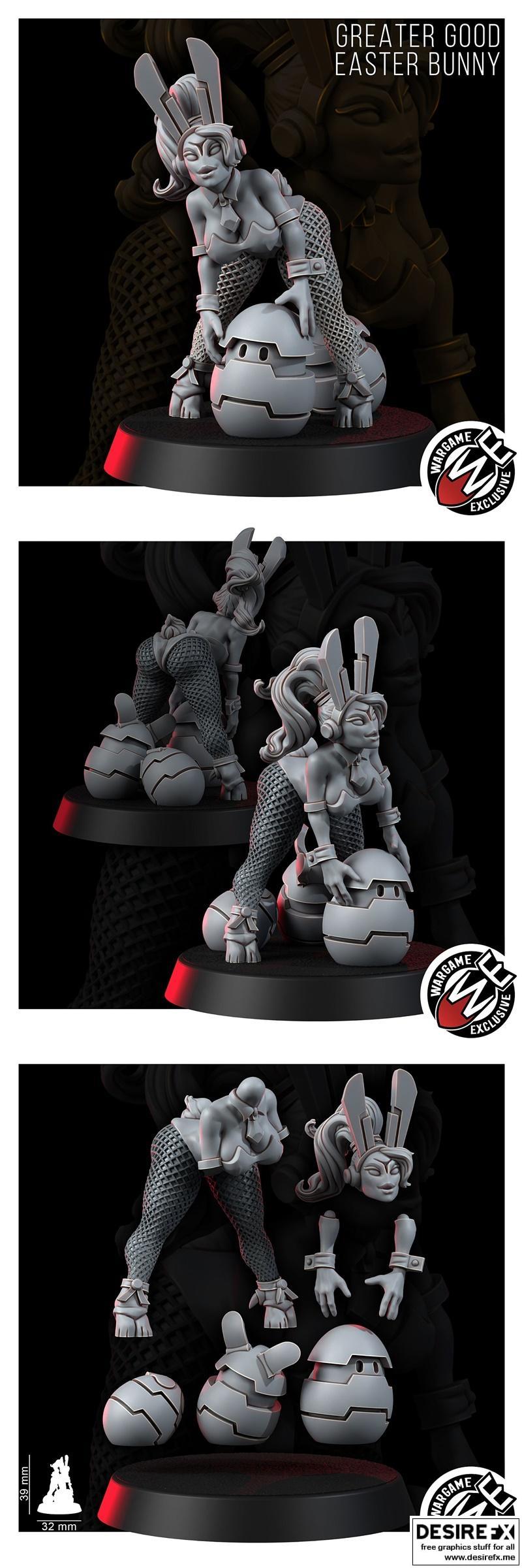 美好之春兔 3D打印模型|Greater Good Easter Bunny – 3D Print Model STL