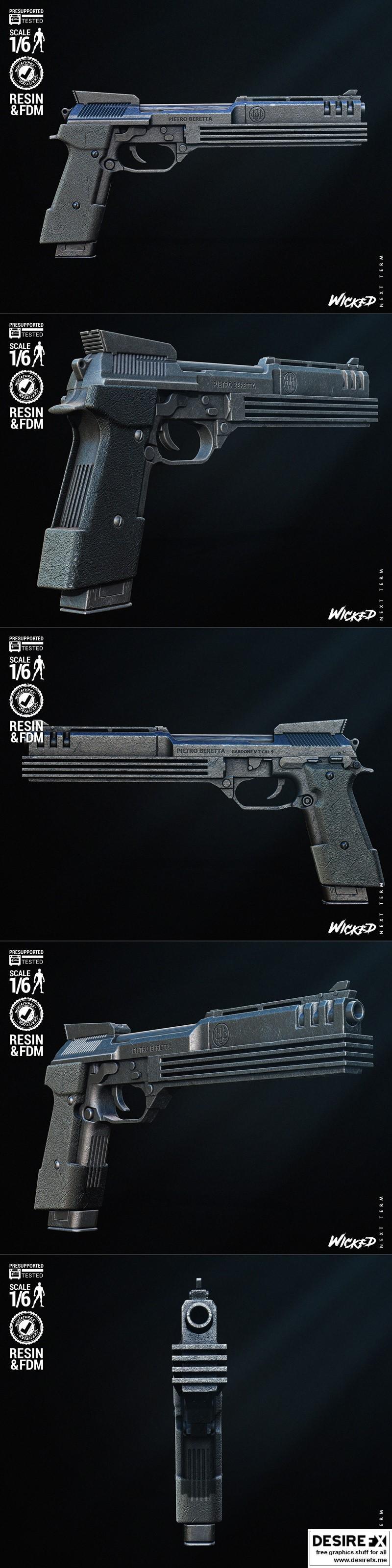 Wicked RoboCop 3D打印模型|Wicked – Robocop Gun – 3D Print Model STL