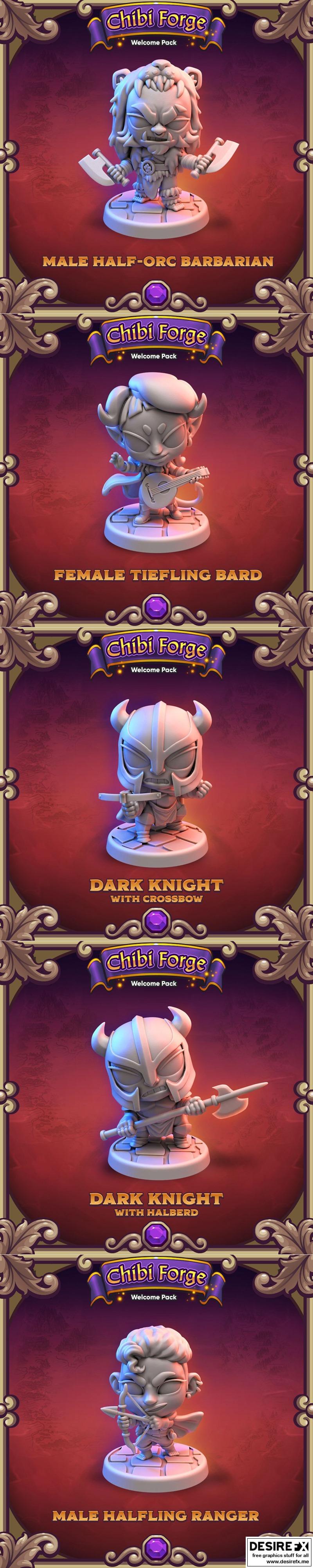 Chibi Forge二月2024欢迎礼包——3D打印模型集合|Chibi Forge – Welcome Pack February 2024 – 3D Print Model STL