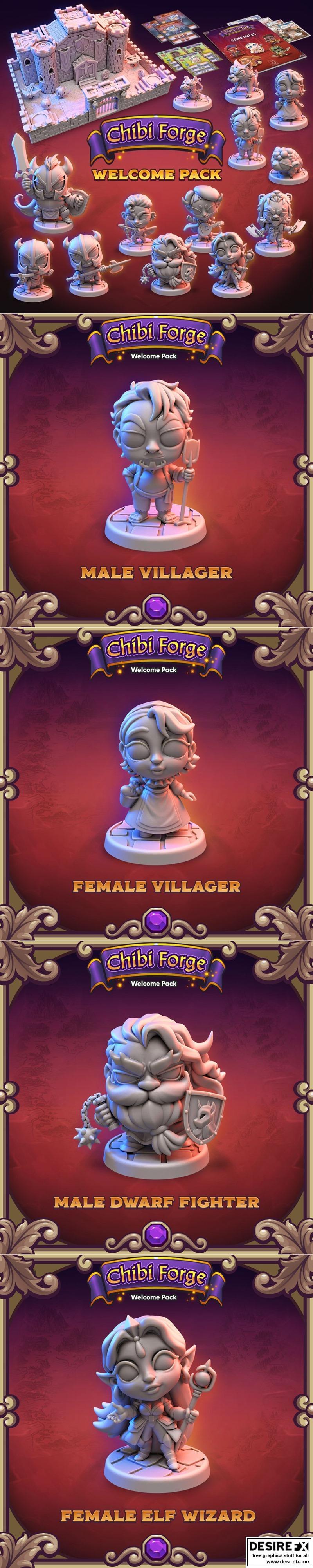 Chibi Forge二月2024欢迎礼包——3D打印模型集合|Chibi Forge – Welcome Pack February 2024 – 3D Print Model STL