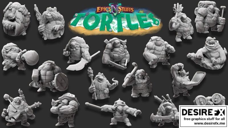 史诗与日常—— Tortles 3D打印模型|Epics N Stuffs – Tortles – 3D Print Model STL