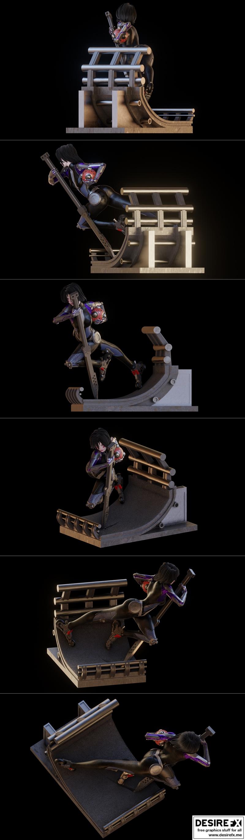 PgGasta - 阿丽塔 - 3D打印模型|PgGasta – Alita – 3D Print Model STL