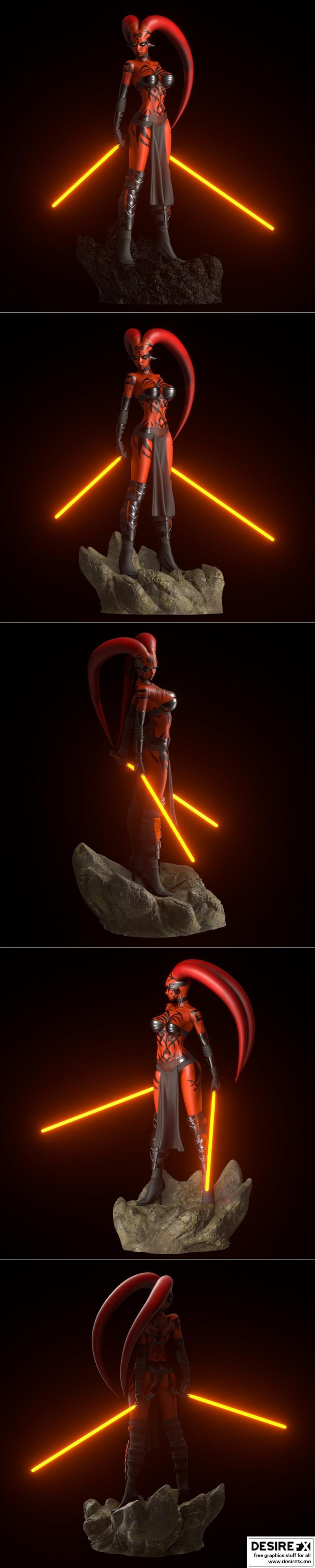 PgGasta - 达斯·塔隆 3D打印模型|PgGasta – Darth Talon – 3D Print Model STL