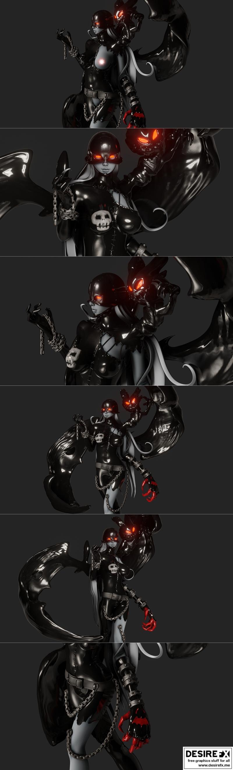 PgGasta - 《迪塞蒙》3D打印模型|PgGasta – Lady Devimon – 3D Print Model STL