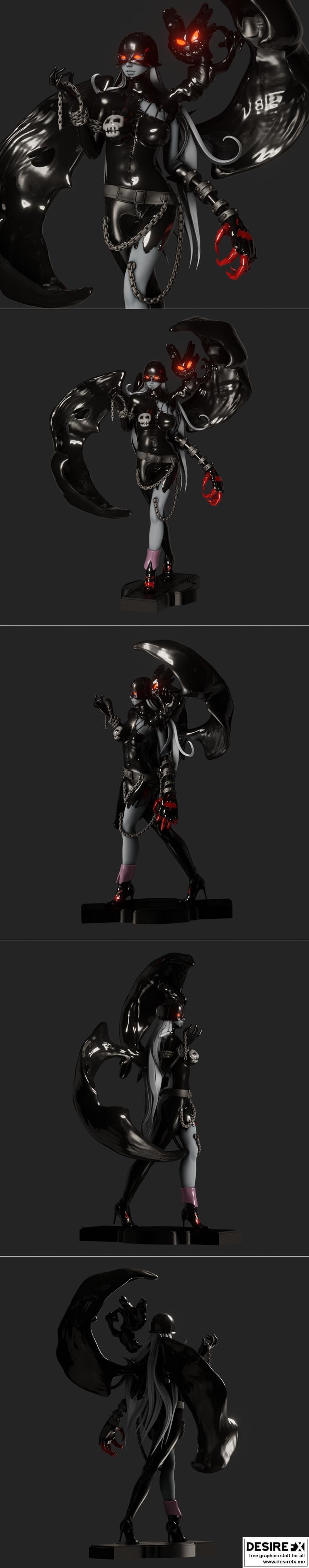 PgGasta - 《迪塞蒙》3D打印模型|PgGasta – Lady Devimon – 3D Print Model STL