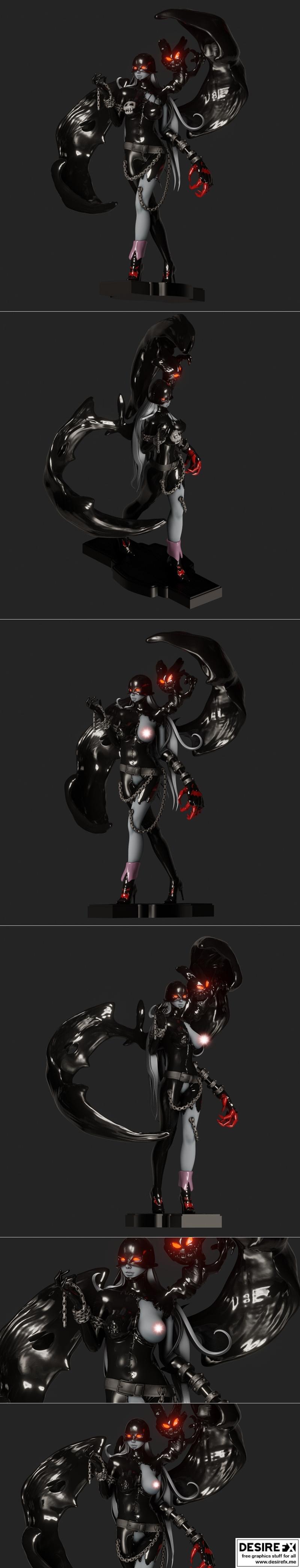 PgGasta - 《迪塞蒙》3D打印模型|PgGasta – Lady Devimon – 3D Print Model STL