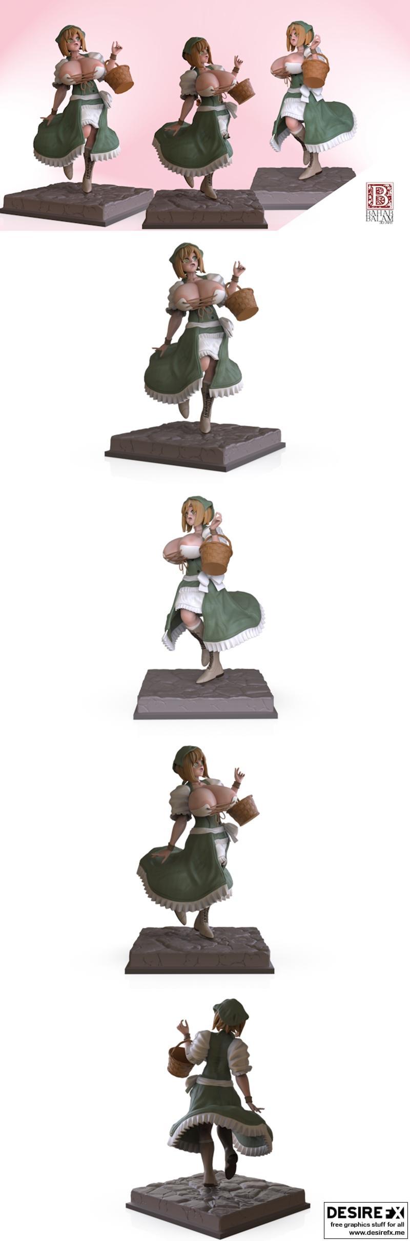 田园妻——3D打印模型 STL|Peasant Waifu – 3D Print Model STL